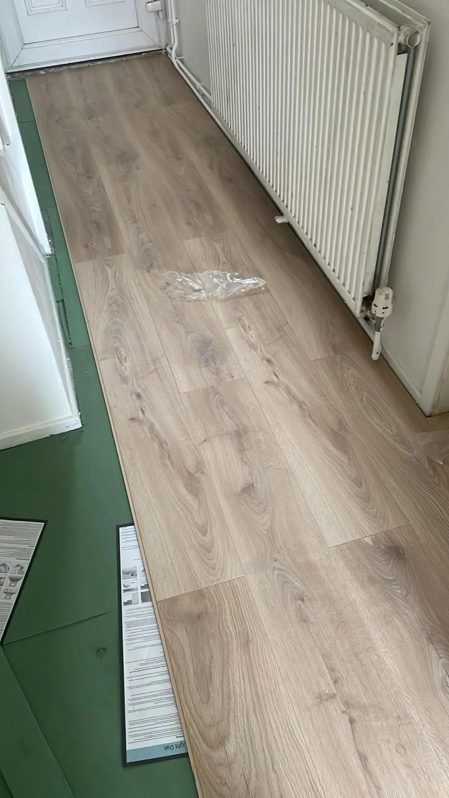 New flooring installation